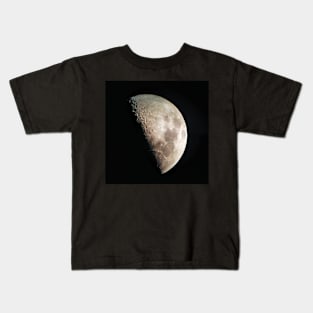 Moon photographed through telescope Kids T-Shirt